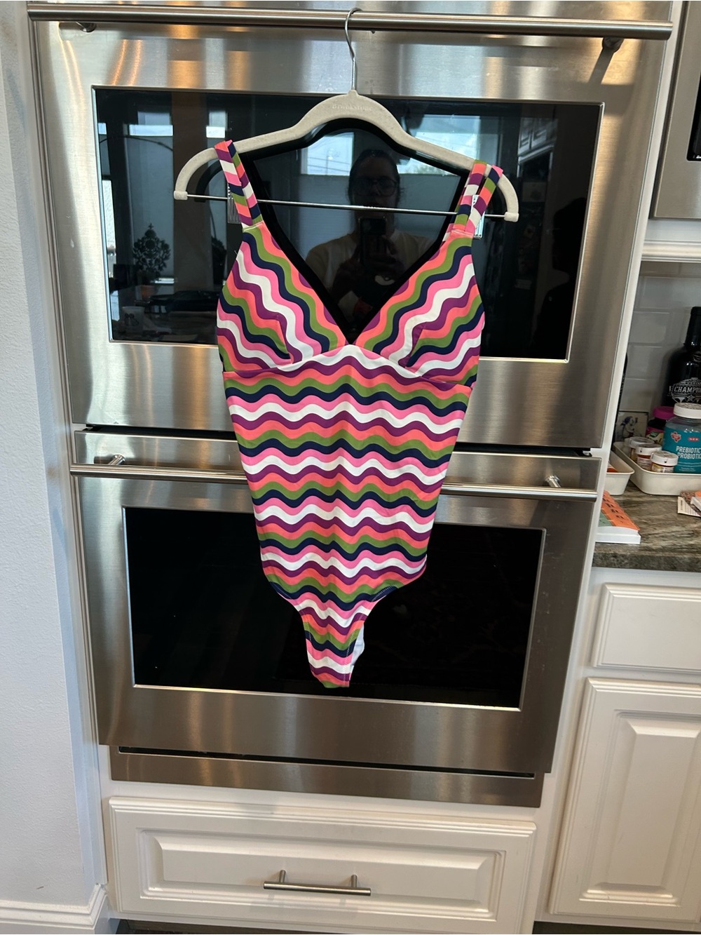 Boden Women's One-Piece Swimsuit — Pink, Green, Navy, White